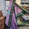 Premium south cotton hand painted pattachitra saree-1295-1