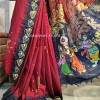Premium south cotton hand painted pattachitra saree-1294-3