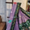 Premium south cotton hand painted pattachitra saree-1295-2