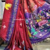 Premium south cotton hand painted pattachitra saree-1297-3