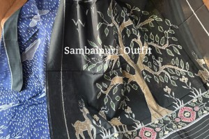 Premium contemporary designer Odisha ikkat handloom cotton saree