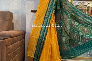 Premium single ikkat Odisha handloom cotton saree