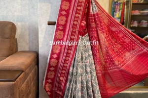 Premium single ikkat Odisha handloom cotton saree