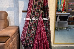 Premium single ikkat Odisha handloom cotton saree