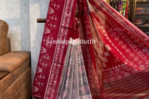 Premium single ikkat Odisha handloom cotton saree