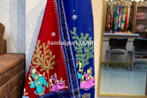 A Canvas of Heritage – Hand-Painted Pattachitra sambalpuri cotton Suit Set