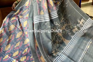 Premium contemporary designer Odisha ikkat handloom cotton saree