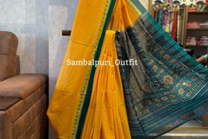 Premium single ikkat Odisha handloom cotton saree