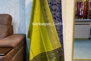 Premium Handwoven Double Ikat Sambalpuri Cotton Unstitched Suit Set
