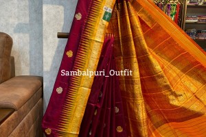 Premium pure silk bomkai saree