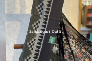 Premium single ikkat Odisha handloom cotton saree