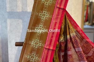 Premium single ikkat Odisha handloom cotton saree