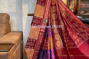 Premium single ikkat Odisha handloom cotton saree
