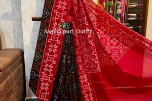 Premium double ikkat sambalpuri cotton saree