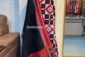 Premium Handwoven Double Ikat Sambalpuri Cotton Unstitched Suit Set