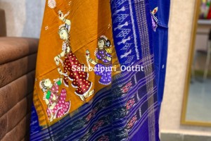 A Canvas of Heritage – Hand-Painted Pattachitra sambalpuri cotton Suit Set