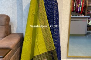 Premium Handwoven Double Ikat Sambalpuri Cotton Unstitched Suit Set
