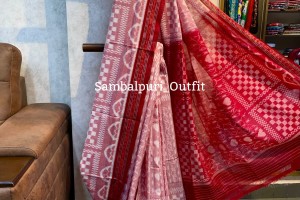 Premium single ikkat Odisha handloom cotton saree