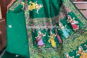 Premium soft silk pattachitra hand painting saree